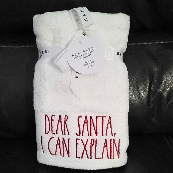 Rae Dunn Accents Rae Dunn Christmas Hand Towels Dear Santa Poshmark